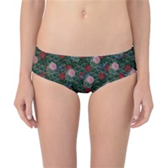 Dark Floral Butterfly Teal Bats Lip Green Classic Bikini Bottoms by snowwhitegirl