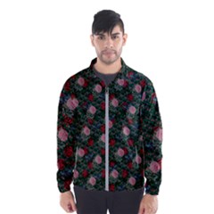 Dark Floral Butterfly Teal Bats Lip Green Men s Windbreaker by snowwhitegirl