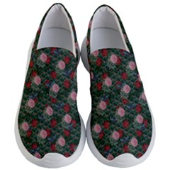 Dark Floral Butterfly Teal Bats Lip Green Women s Lightweight Slip Ons by snowwhitegirl