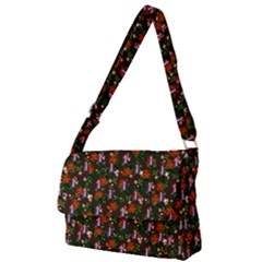 Fiola Pattern Brown Full Print Messenger Bag (l)