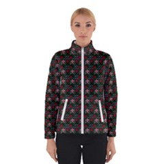 Dark Floral Butterfly Teal Bats Lip Green Small Winter Jacket