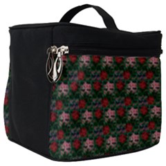 Dark Floral Butterfly Teal Bats Lip Green Small Make Up Travel Bag (big) by snowwhitegirl