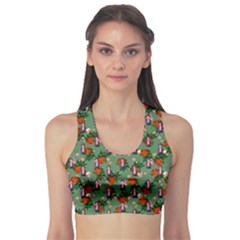 Fiola Pattern Green Sports Bra by snowwhitegirl