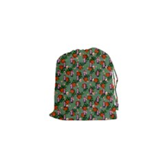 Fiola Pattern Green Drawstring Pouch (xs) by snowwhitegirl