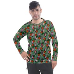 Fiola Pattern Green Men s Pique Long Sleeve Tee