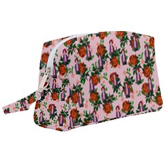 Fiola Pattern Pink Wristlet Pouch Bag (large) by snowwhitegirl