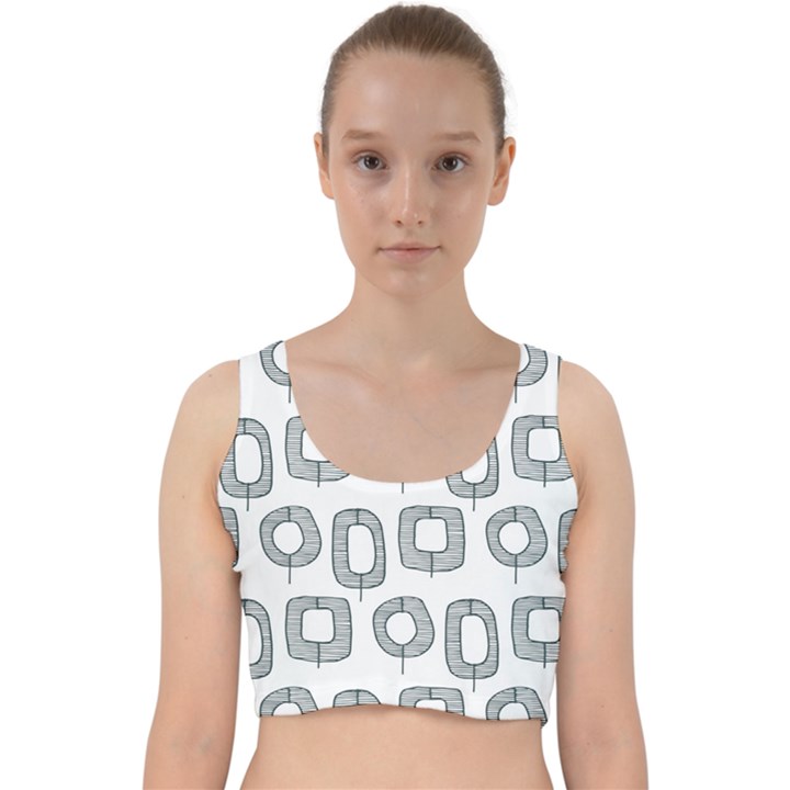 Forest Patterns 16 Velvet Racer Back Crop Top