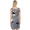 Black And White Crazy Pattern Sleeveless Satin Nightdress View2