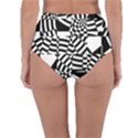 Black And White Crazy Pattern Reversible High-Waist Bikini Bottoms View2