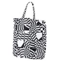 Black And White Crazy Pattern Giant Grocery Tote View1