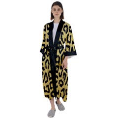 Ghepard Gold  Maxi Satin Kimono