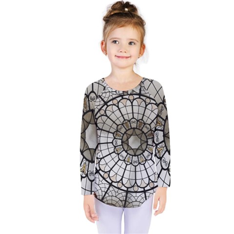 Pattern Abstract Structure Art Kids  Long Sleeve Tee by Nexatart