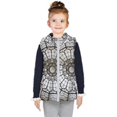 Pattern Abstract Structure Art Kids  Hooded Puffer Vest