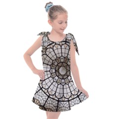 Pattern Abstract Structure Art Kids  Tie Up Tunic Dress