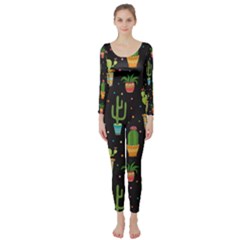 Succulent And Cacti Long Sleeve Catsuit by ionia