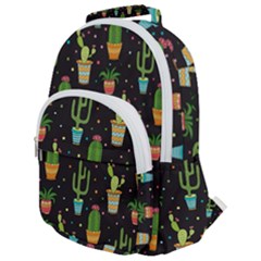 Succulent And Cacti Rounded Multi Pocket Backpack by ionia