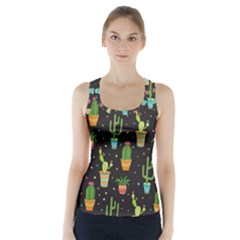 Succulent And Cacti Racer Back Sports Top by ionia