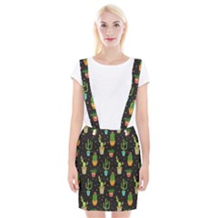 Succulent And Cacti Braces Suspender Skirt by ionia