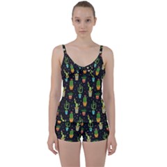 Succulent And Cacti Tie Front Two Piece Tankini