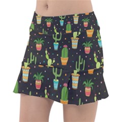 Succulent And Cacti Tennis Skorts by ionia