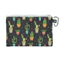 Succulent And Cacti Canvas Cosmetic Bag (Large) View2