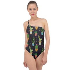 Succulent And Cacti Classic One Shoulder Swimsuit by ionia