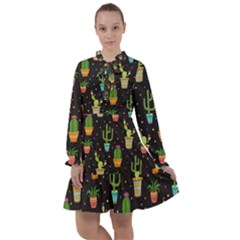 Succulent And Cacti All Frills Chiffon Dress by ionia