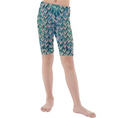 Heavy Metal Hearts And Belive In Sweet Love Kids  Mid Length Swim Shorts by pepitasart