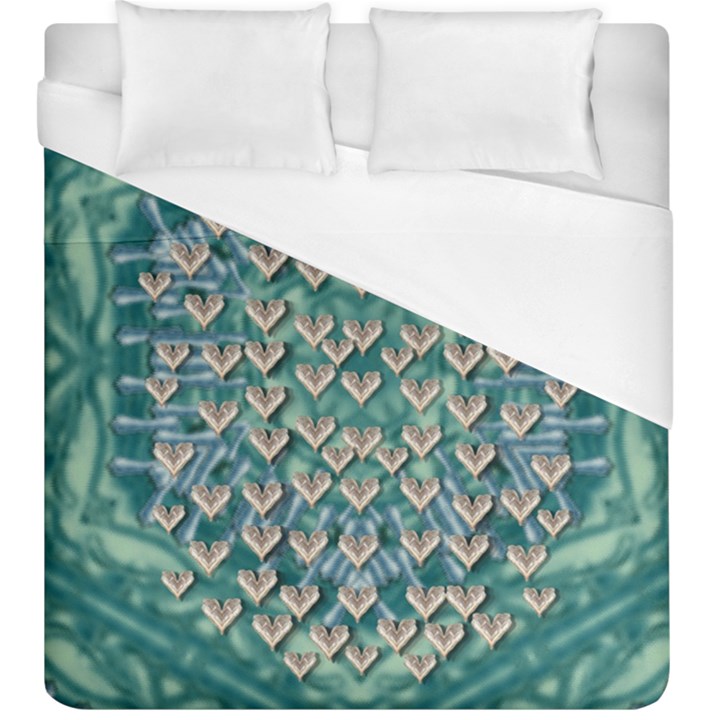 Heavy Metal Hearts And Belive In Sweet Love Duvet Cover (King Size)