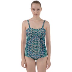 Heavy Metal Hearts And Belive In Sweet Love Twist Front Tankini Set