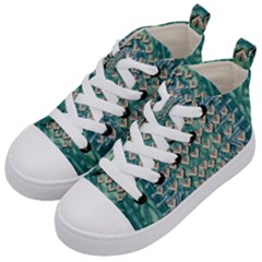 Heavy Metal Hearts And Belive In Sweet Love Kids  Mid-top Canvas Sneakers by pepitasart