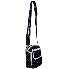 Wet Leaves Botanical Motif Pattern Design Shoulder Strap Belt Bag by dflcprintsclothing