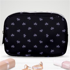 Wet Leaves Botanical Motif Pattern Design Make Up Pouch (small) by dflcprintsclothing