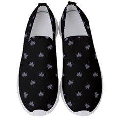 Wet Leaves Botanical Motif Pattern Design Men s Slip On Sneakers by dflcprintsclothing