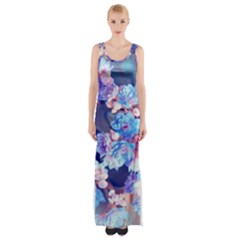 Flowers Thigh Split Maxi Dress by Sparkle