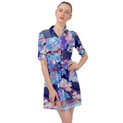 Flowers Belted Shirt Dress by Sparkle