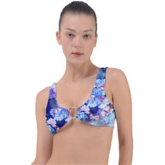 Flowers Ring Detail Bikini Top