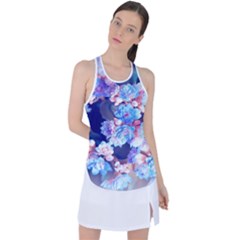 Flowers Racer Back Mesh Tank Top