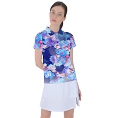 Flowers Women s Polo Tee