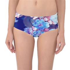 Flowers Mid-waist Bikini Bottoms