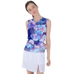 Flowers Women s Sleeveless Sports Top