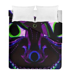 Demon Ethnic Mask Extreme Close Up Illustration Duvet Cover Double Side (full/ Double Size) by dflcprintsclothing