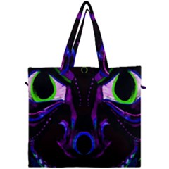 Demon Ethnic Mask Extreme Close Up Illustration Canvas Travel Bag by dflcprintsclothing