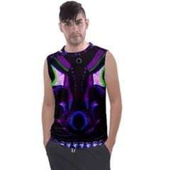 Demon Ethnic Mask Extreme Close Up Illustration Men s Regular Tank Top