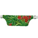 Red Flowers And Green Plants At Outdoor Garden Active Waist Bag View2