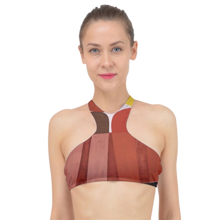 Sophie Taeuber Arp, Composition à Motifs D arceaux Ou Composition Horizontale Verticale High Neck Bikini Top