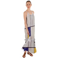 Tableau I, By Piet Mondriaan Cami Maxi Ruffle Chiffon Dress by Sobalvarro