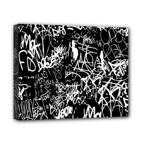 Graffiti Abstract Collage Print Pattern Canvas 10  X 8  (stretched)