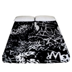 Graffiti Abstract Collage Print Pattern Fitted Sheet (king Size)