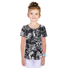 Graffiti Abstract Collage Print Pattern Kids  One Piece Tee